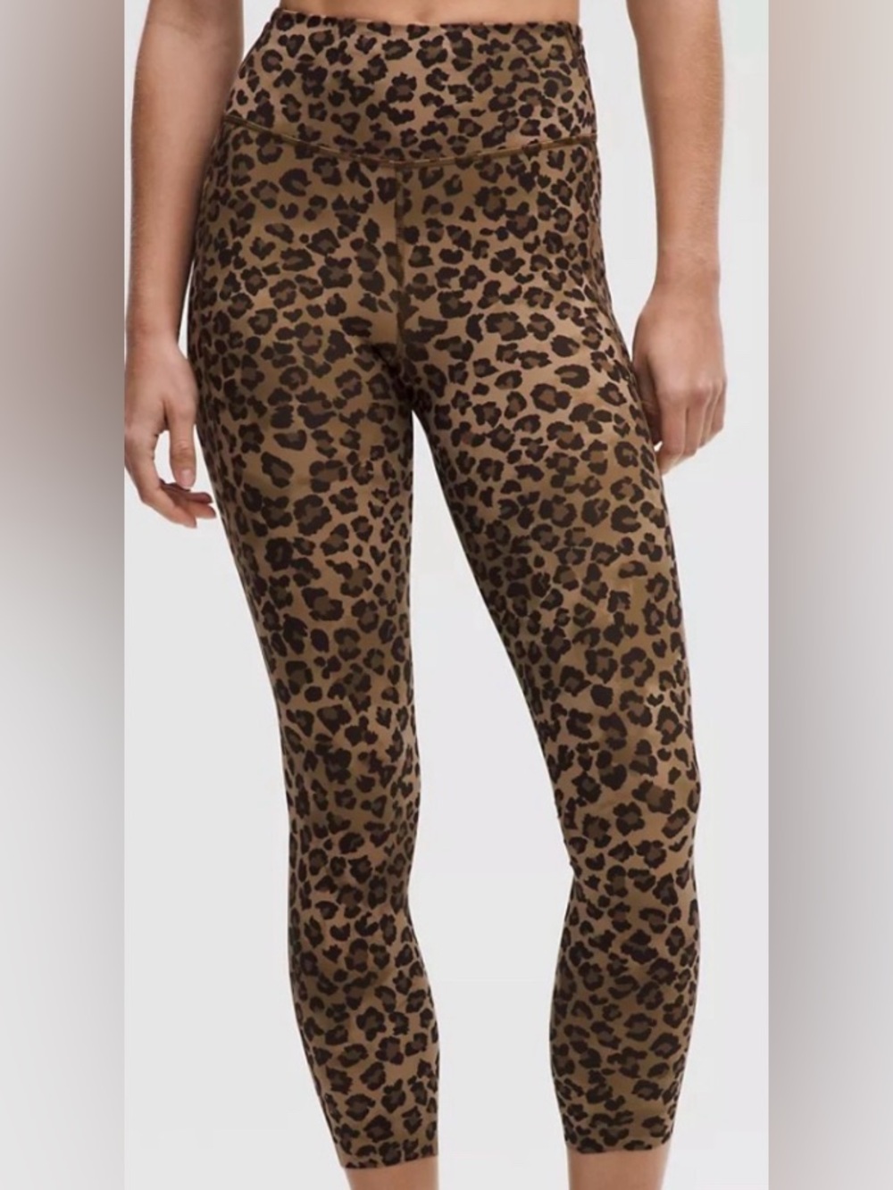 lululemon NEW 18 Plus Size Leopard Print High-Rise Leggings - Brown/Black